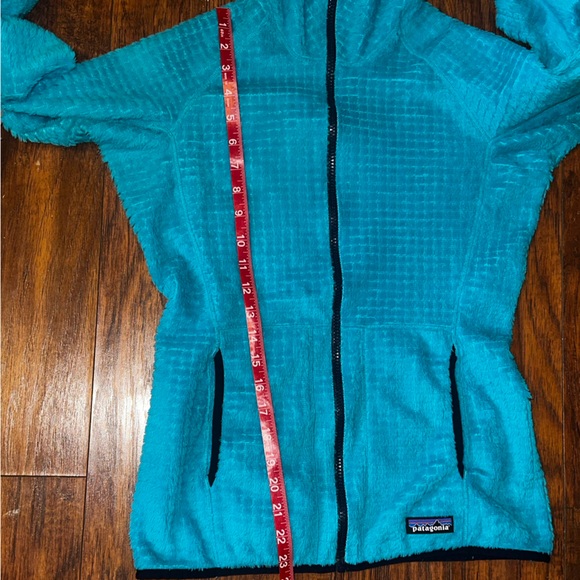 Patagonia Excellent Teal Blue color- block fleece WARMTH full zip jacket - Picture 12 of 14